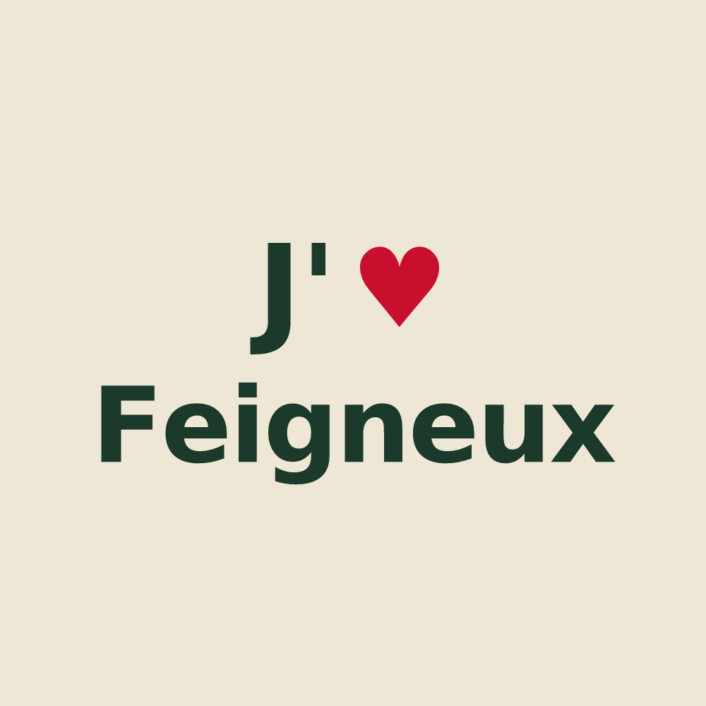 Tote bag personnalisé Feigneux — design J'aime Feigneux