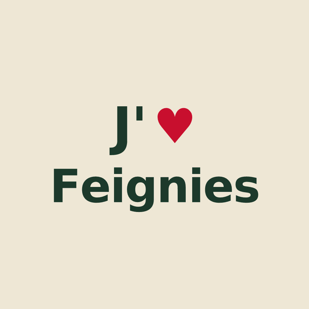 Tote bag personnalisé Feignies — design J'aime Feignies