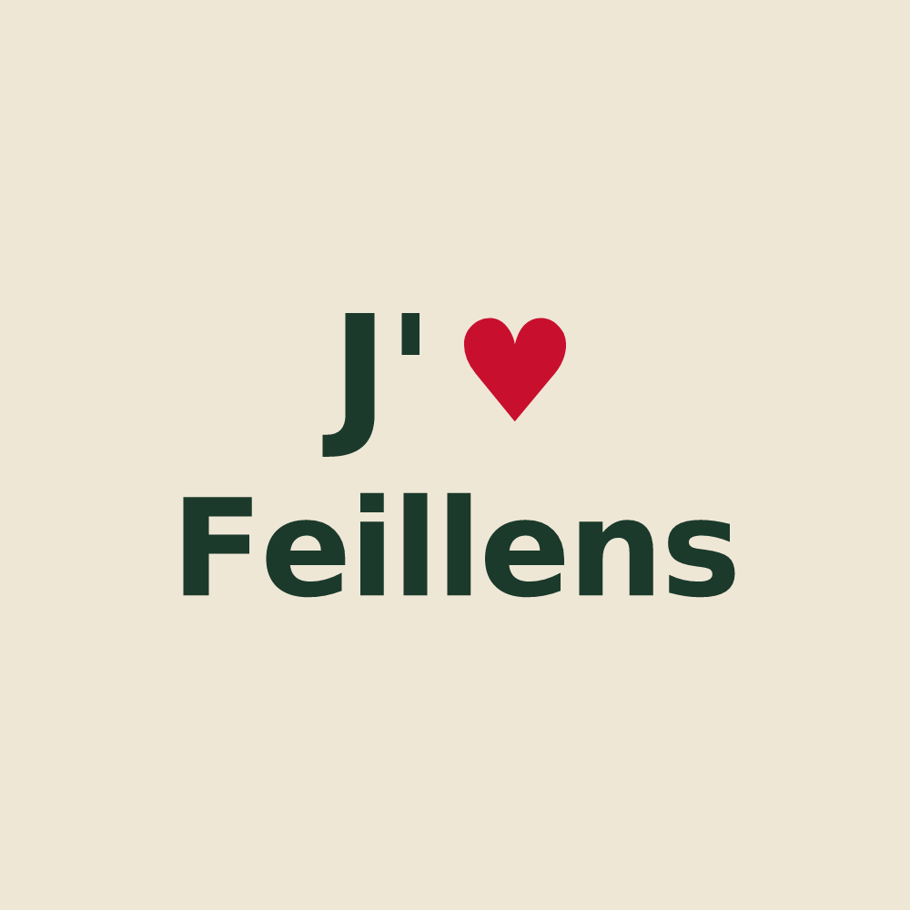 Tote bag personnalisé Feillens — design J'aime Feillens