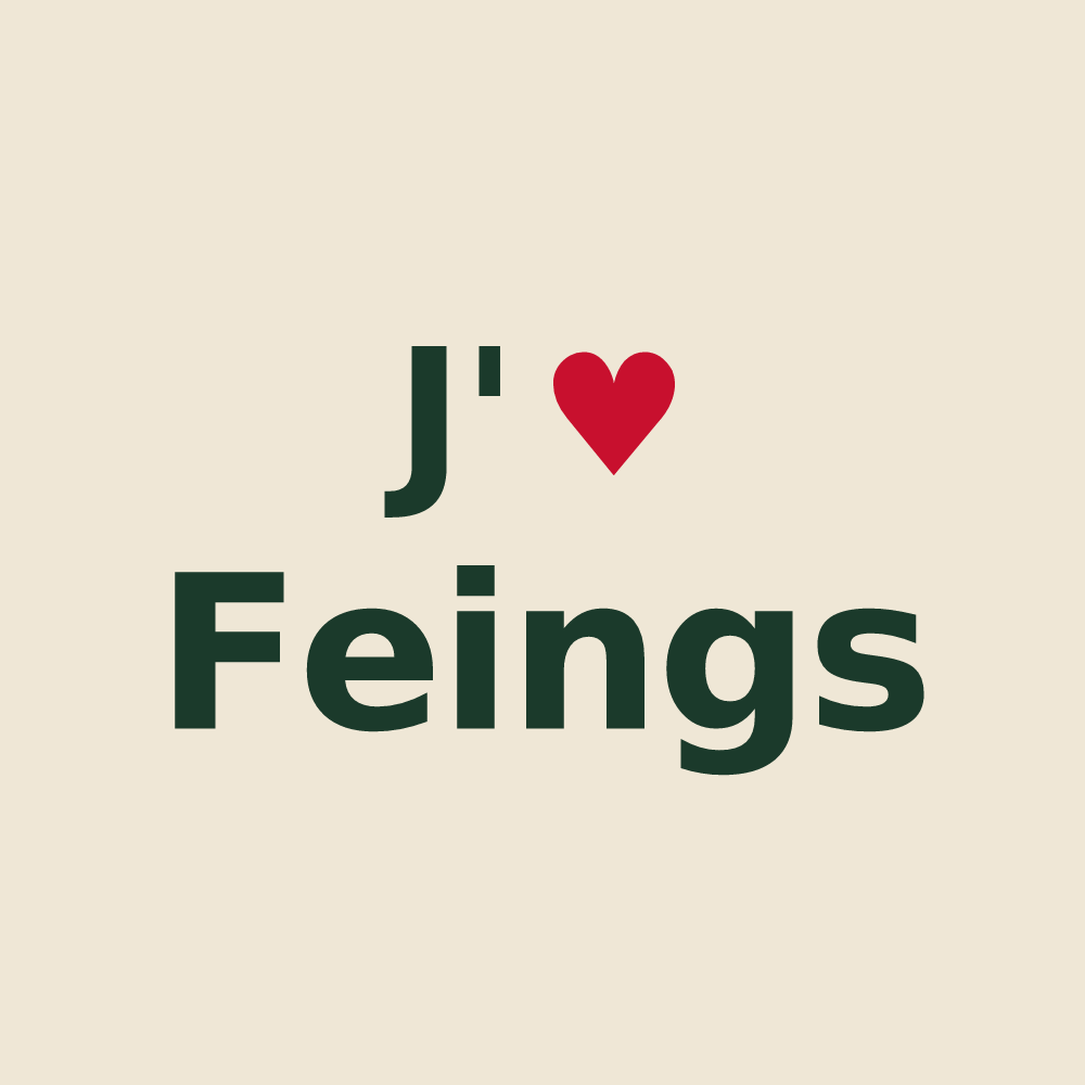Tote bag personnalisé Feings — design J'aime Feings
