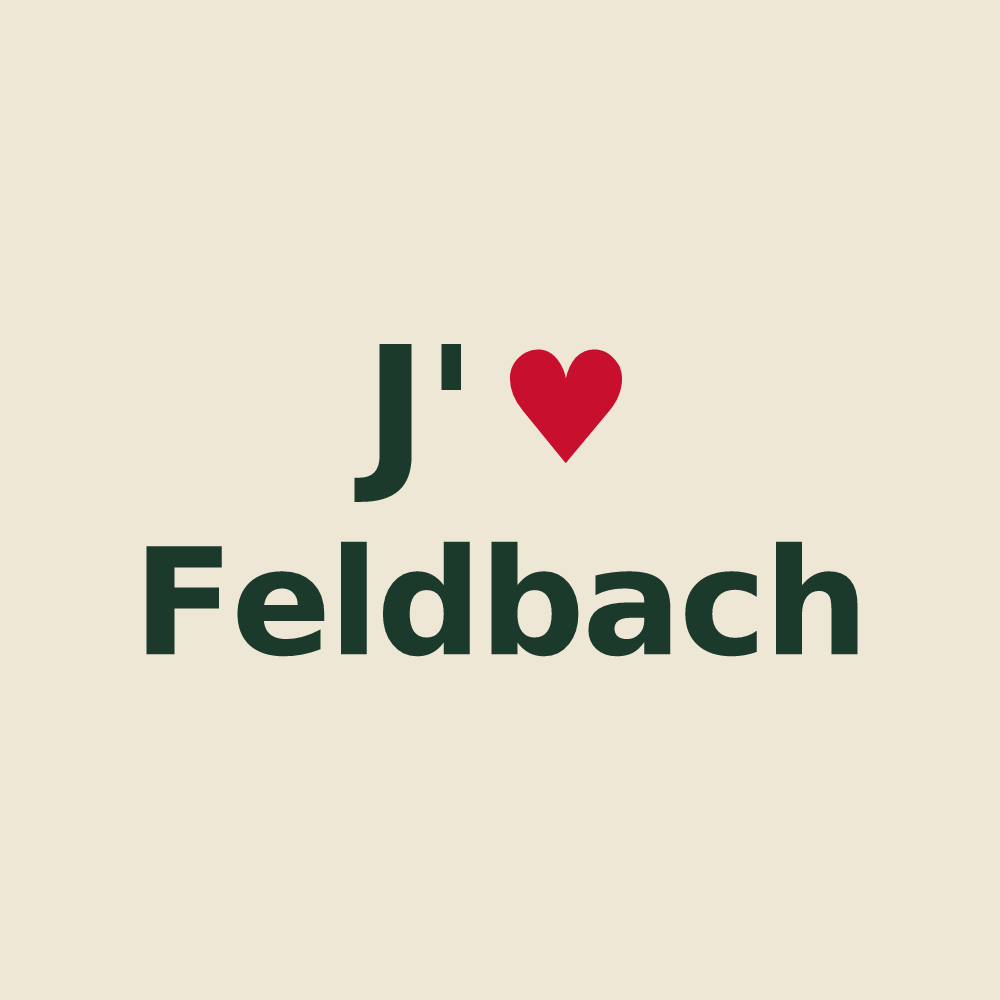 Tote bag personnalisé Feldbach — design J'aime Feldbach