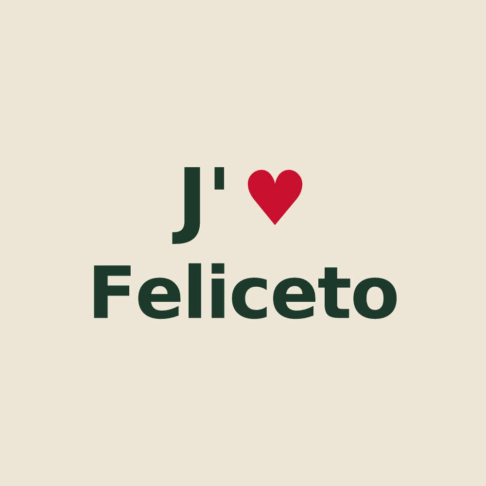 Tote bag personnalisé Feliceto — design J'aime Feliceto