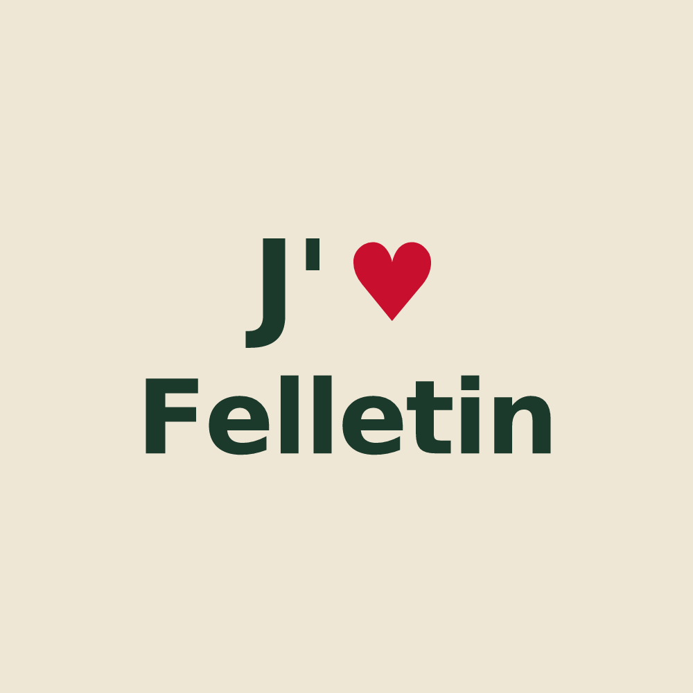 Tote bag personnalisé Felletin — design J'aime Felletin