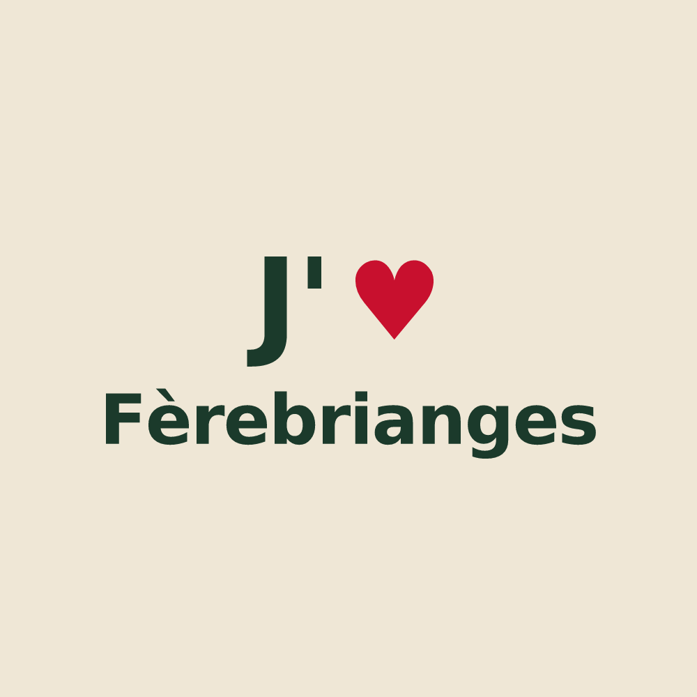 Tote bag personnalisé Fèrebrianges — design J'aime Fèrebrianges
