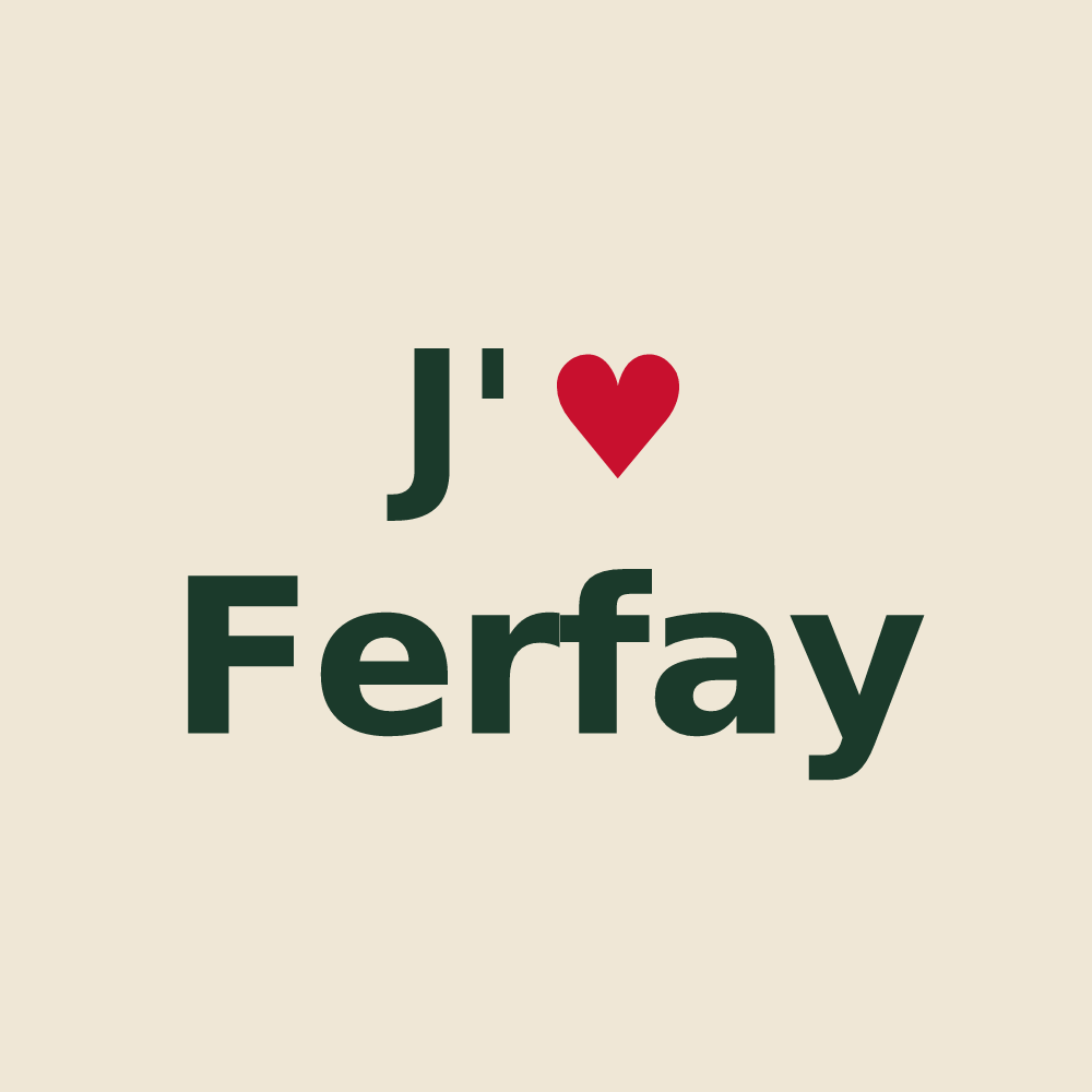 Tote bag personnalisé Ferfay — design J'aime Ferfay