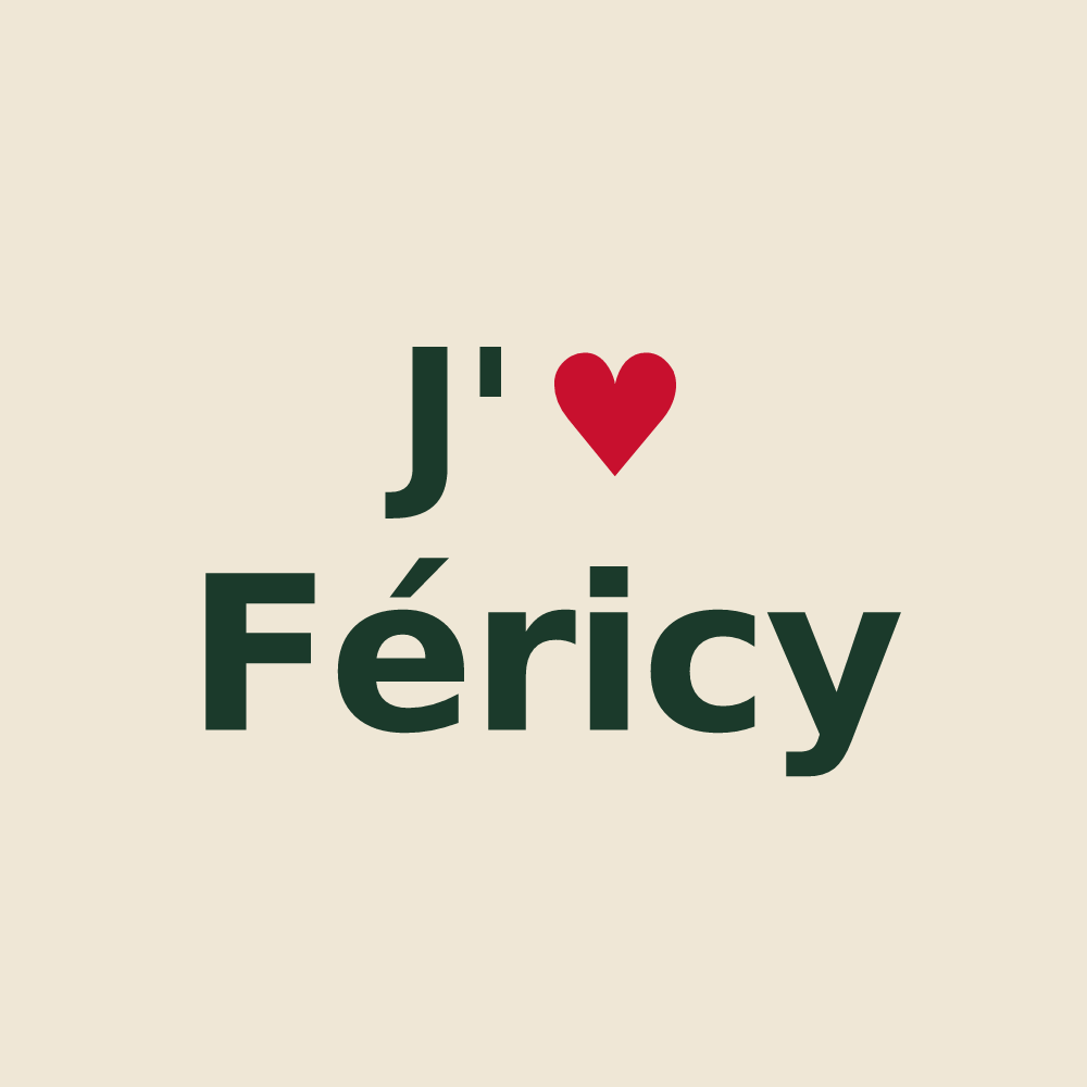 Tote bag personnalisé Féricy — design J'aime Féricy
