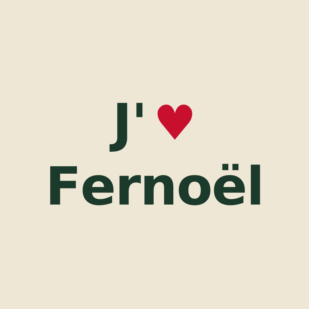 Tote bag personnalisé Fernoël — design J'aime Fernoël