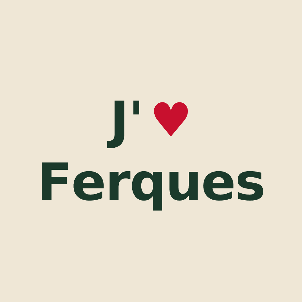 Tote bag personnalisé Ferques — design J'aime Ferques