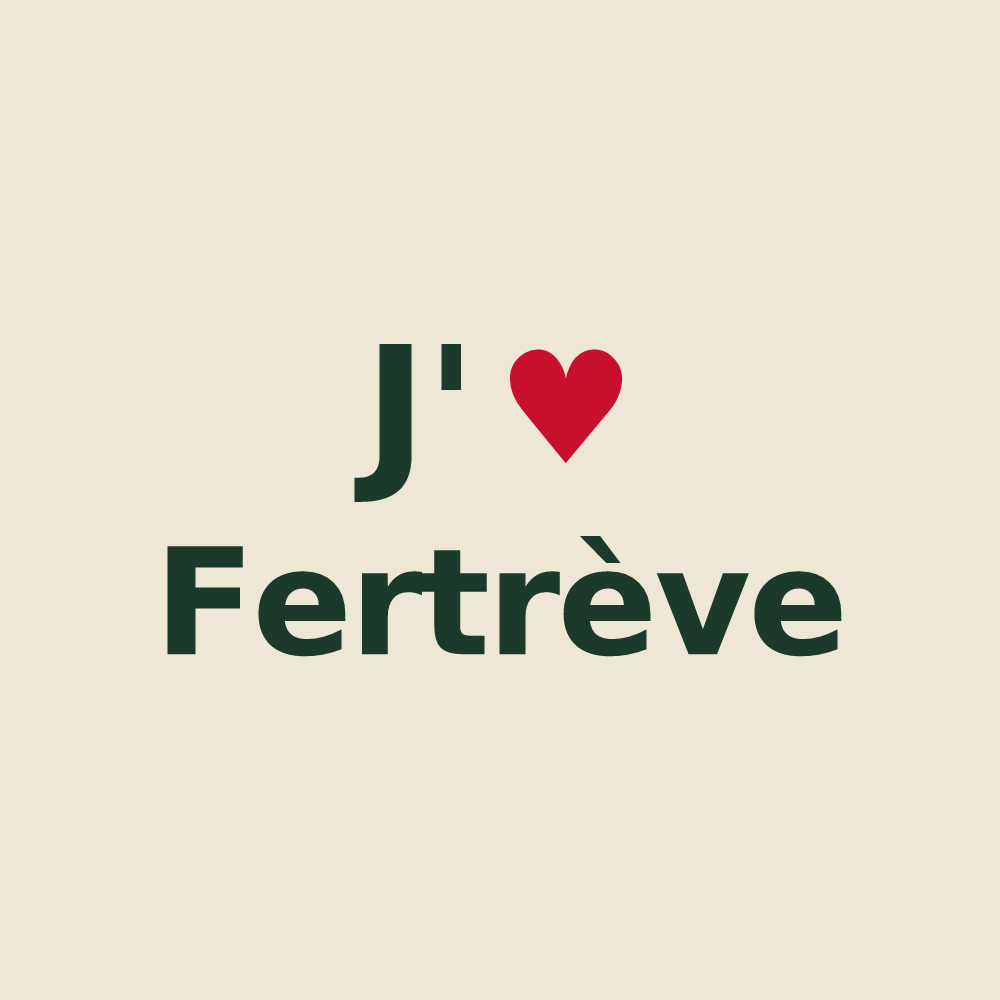 Tote bag personnalisé Fertrève — design J'aime Fertrève