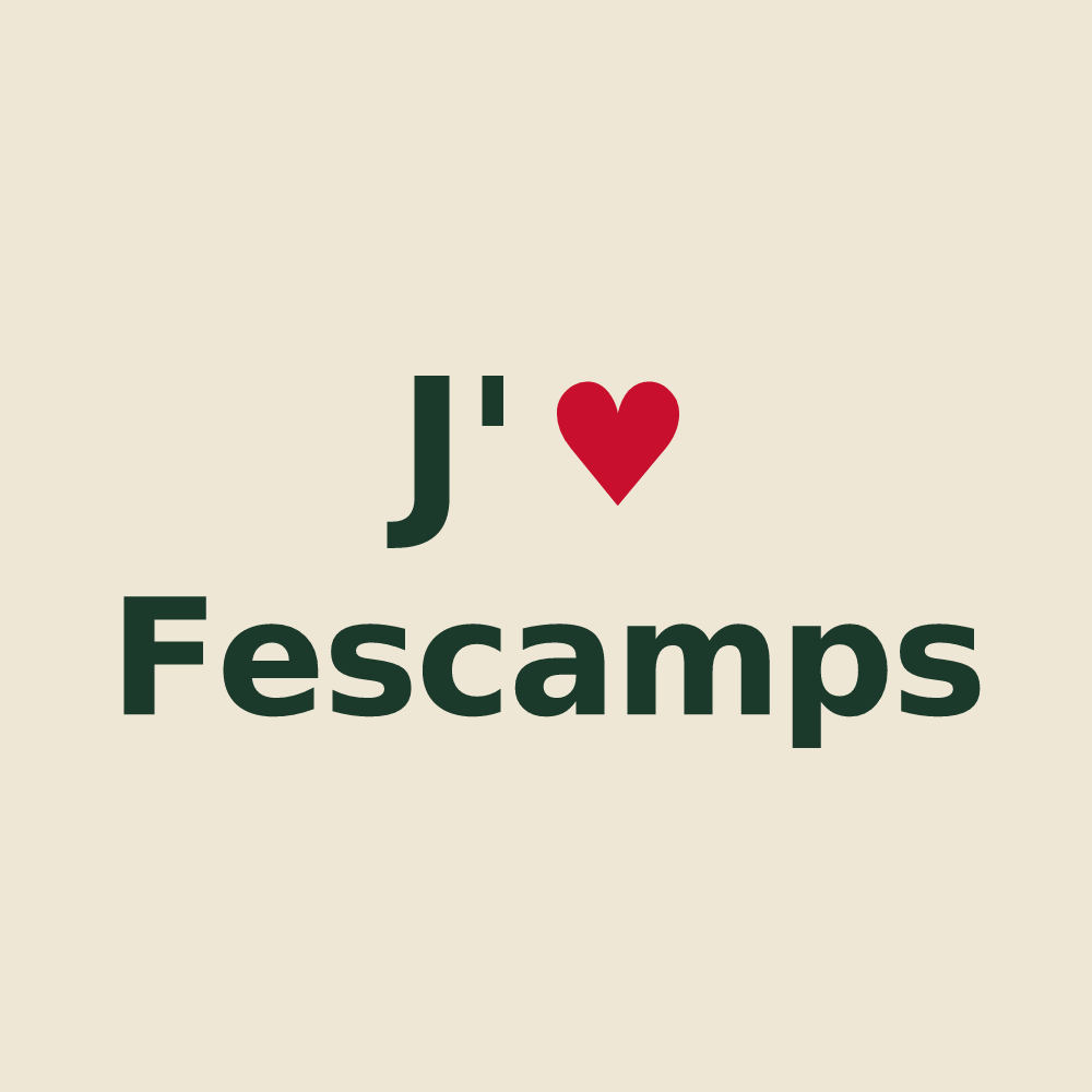 Tote bag personnalisé Fescamps — design J'aime Fescamps