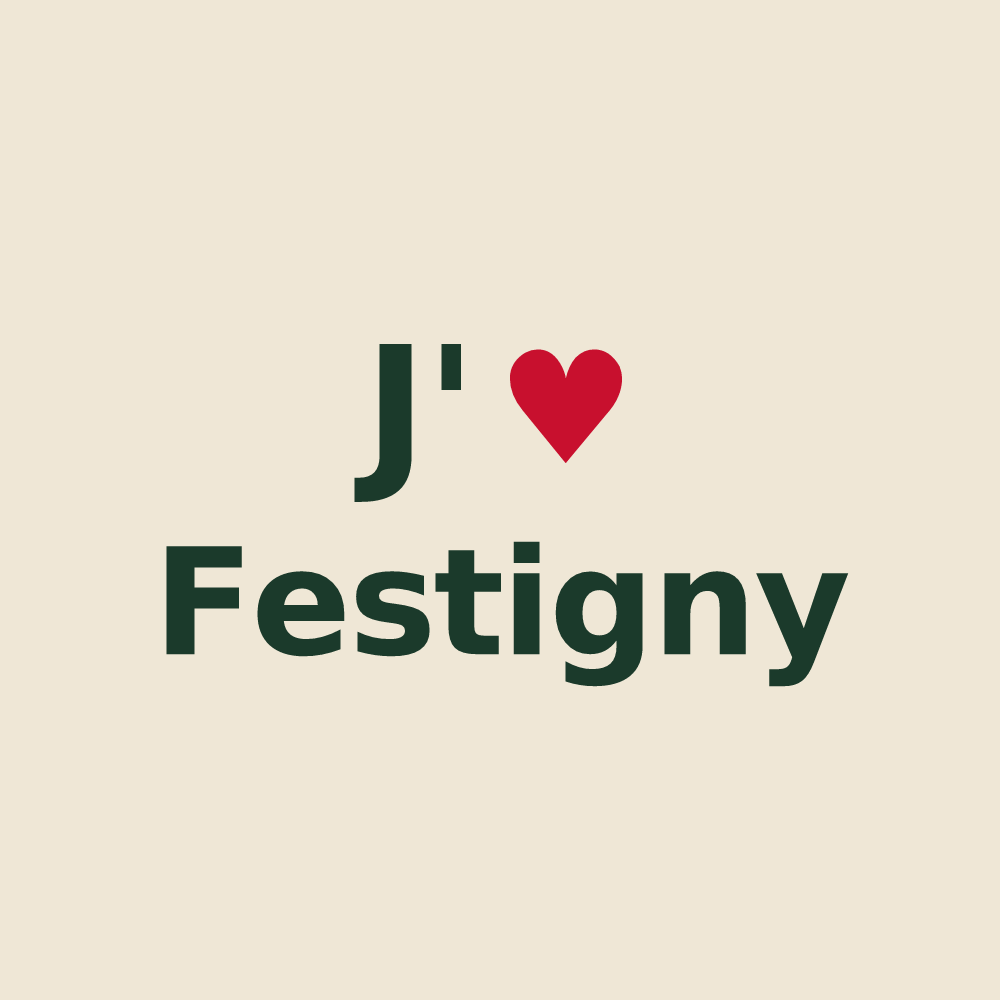 Tote bag personnalisé Festigny — design J'aime Festigny
