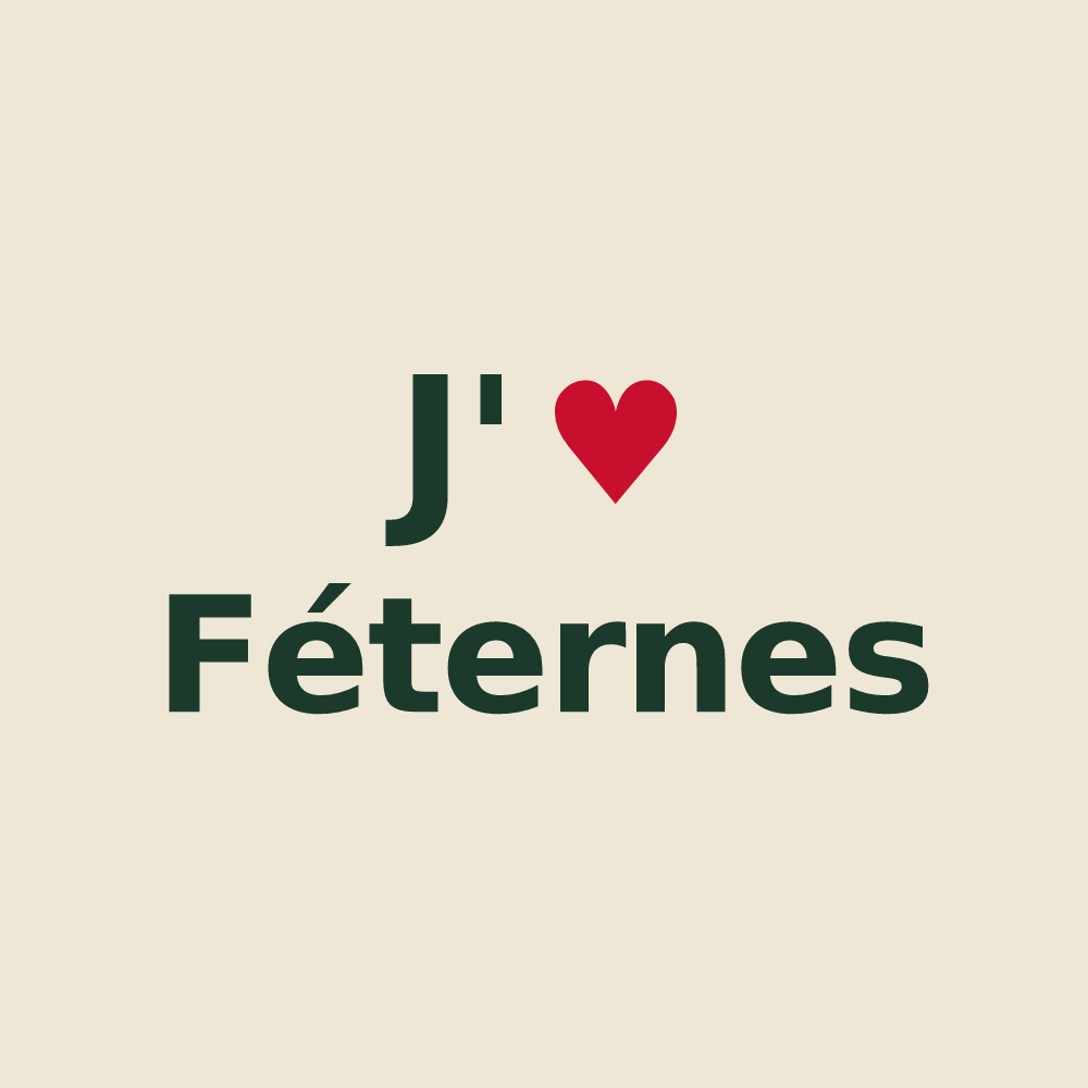Tote bag personnalisé Féternes — design J'aime Féternes
