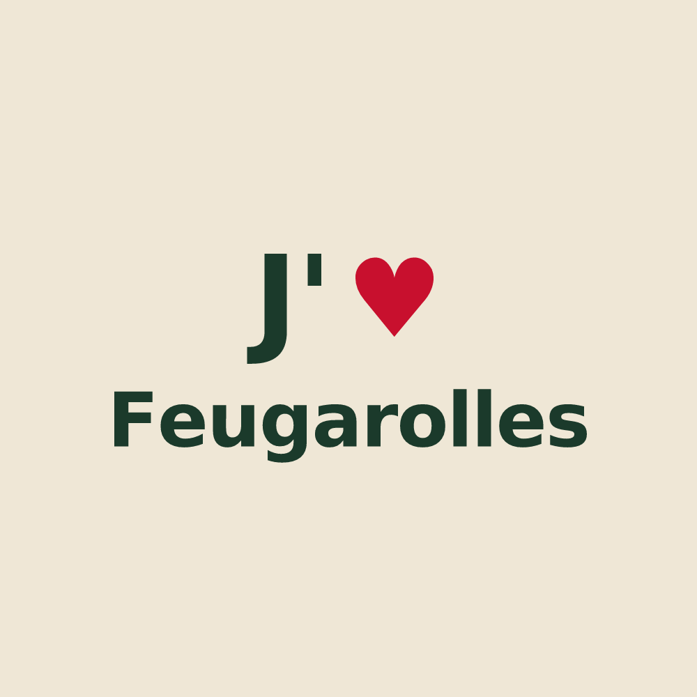 Tote bag personnalisé Feugarolles — design J'aime Feugarolles