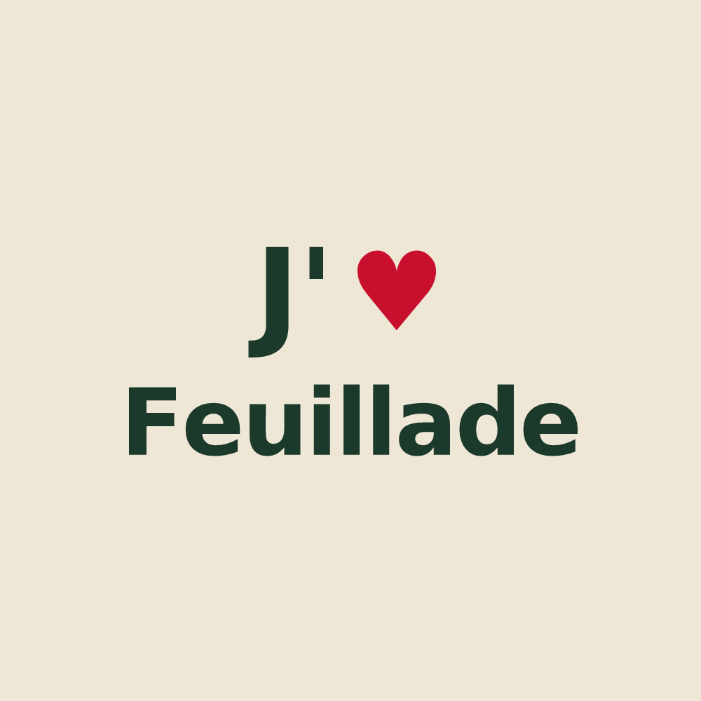 Tote bag personnalisé Feuillade — design J'aime Feuillade