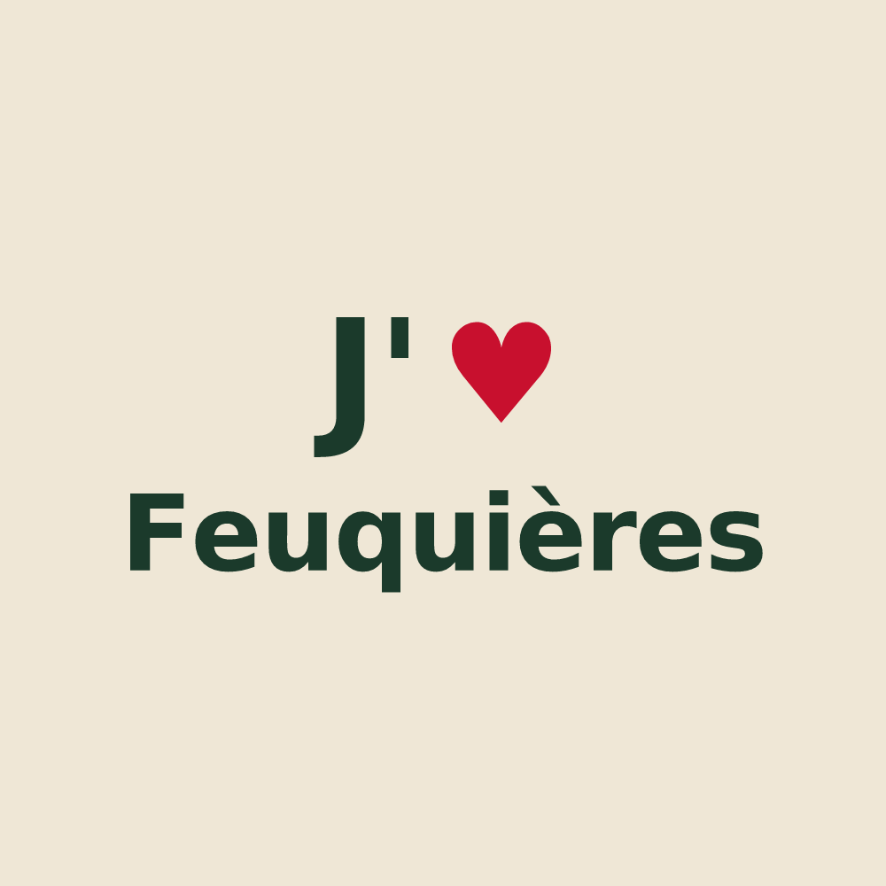 Tote bag personnalisé Feuquières — design J'aime Feuquières