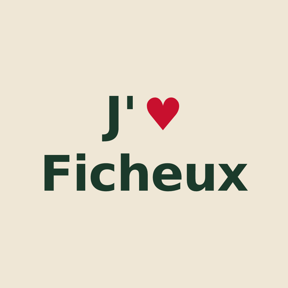 Tote bag personnalisé Ficheux — design J'aime Ficheux
