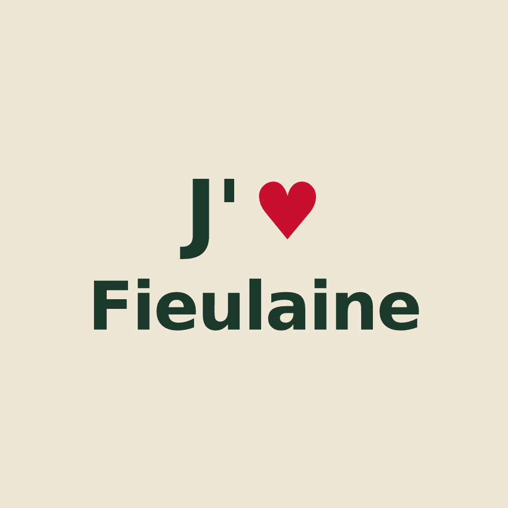 Tote bag personnalisé Fieulaine — design « J'aime Fieulaine » imprimé sur le tote bag