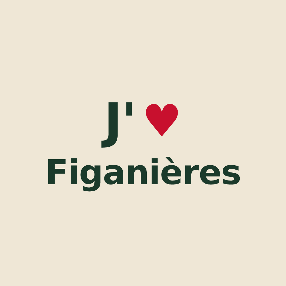 Tote bag personnalisé Figanières — design J'aime Figanières