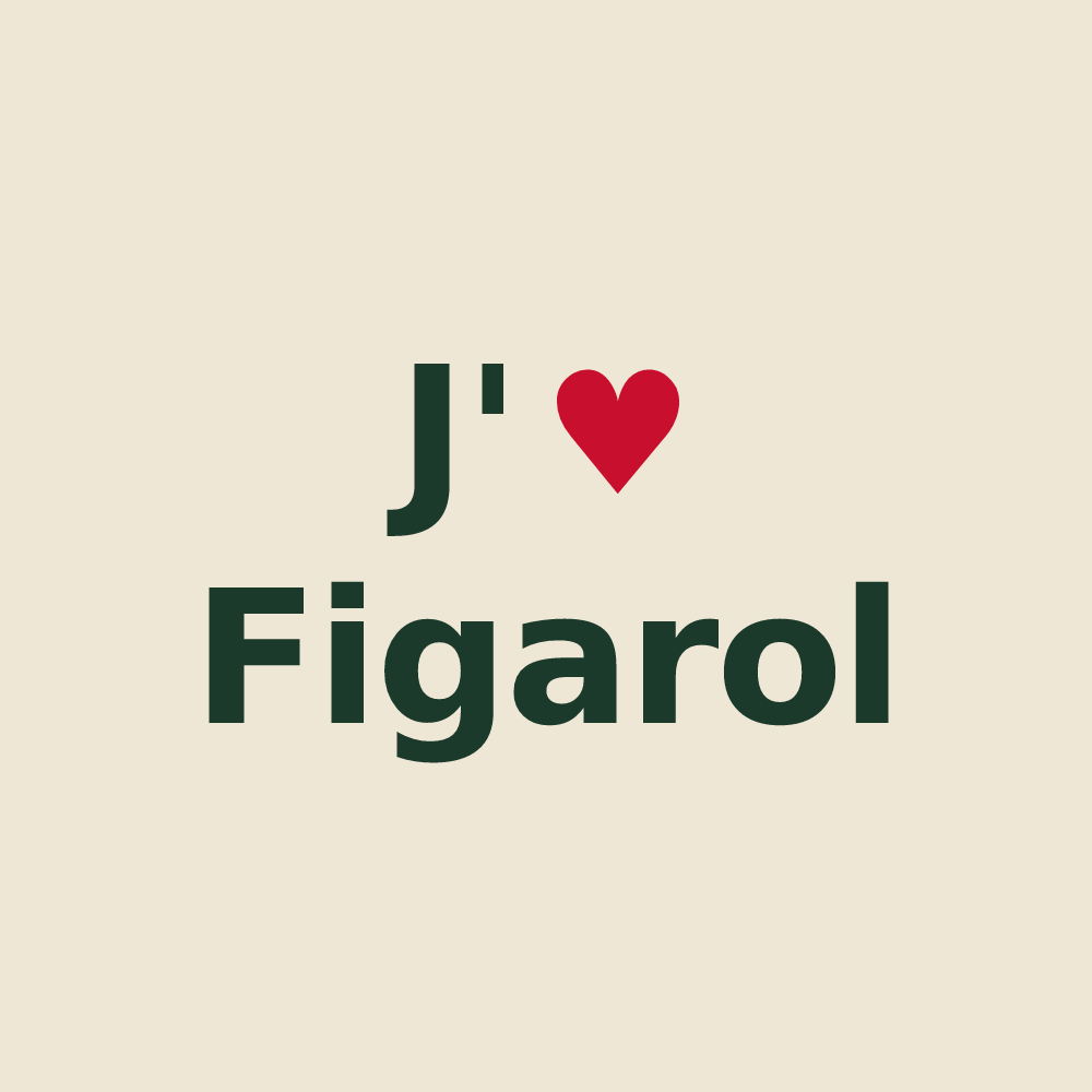 Tote bag personnalisé Figarol — design J'aime Figarol