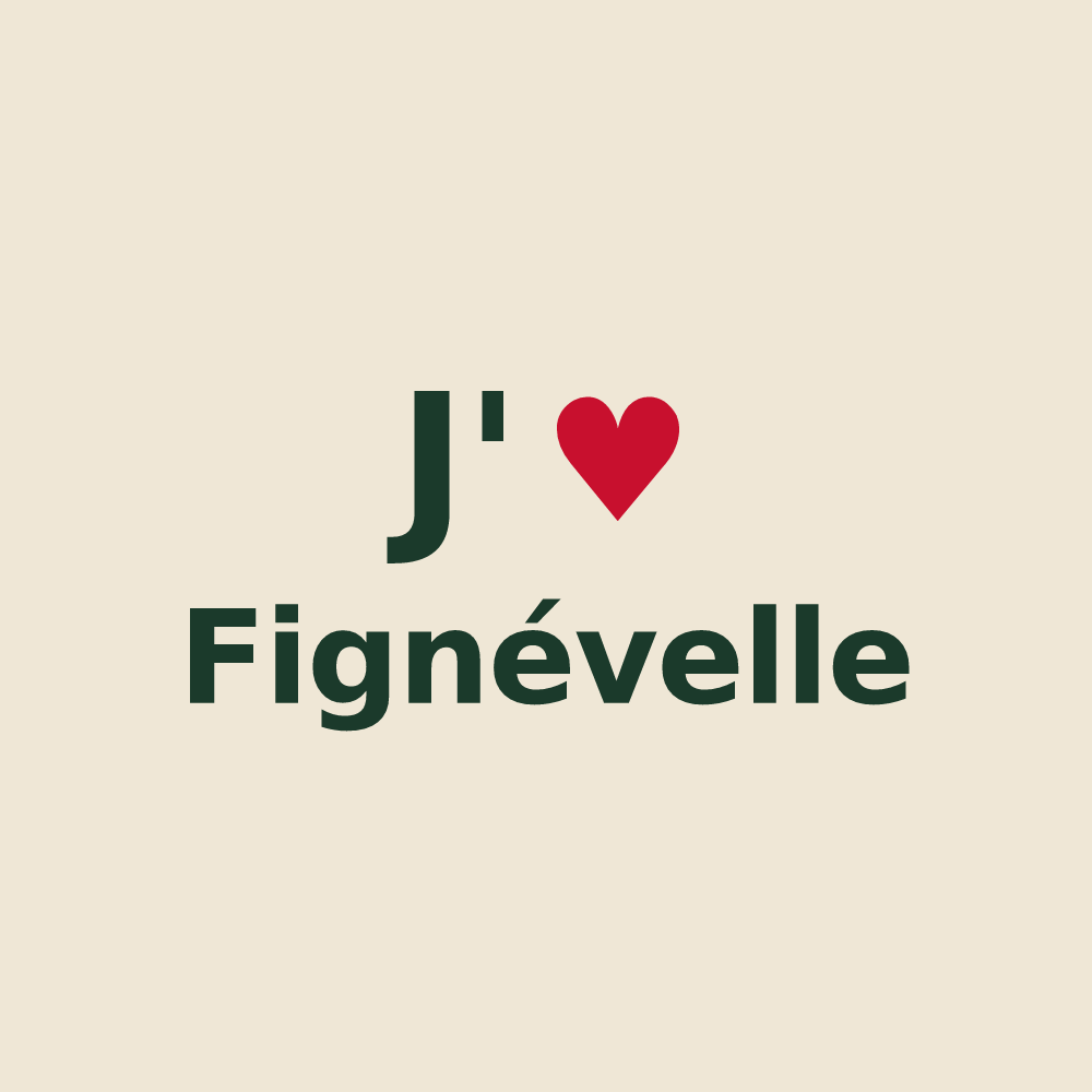 Tote bag personnalisé Fignévelle — design J'aime Fignévelle