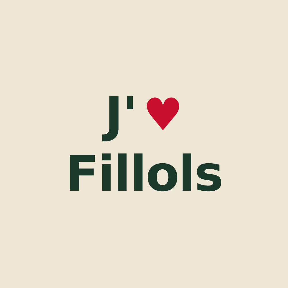 Tote bag personnalisé Fillols — design J'aime Fillols
