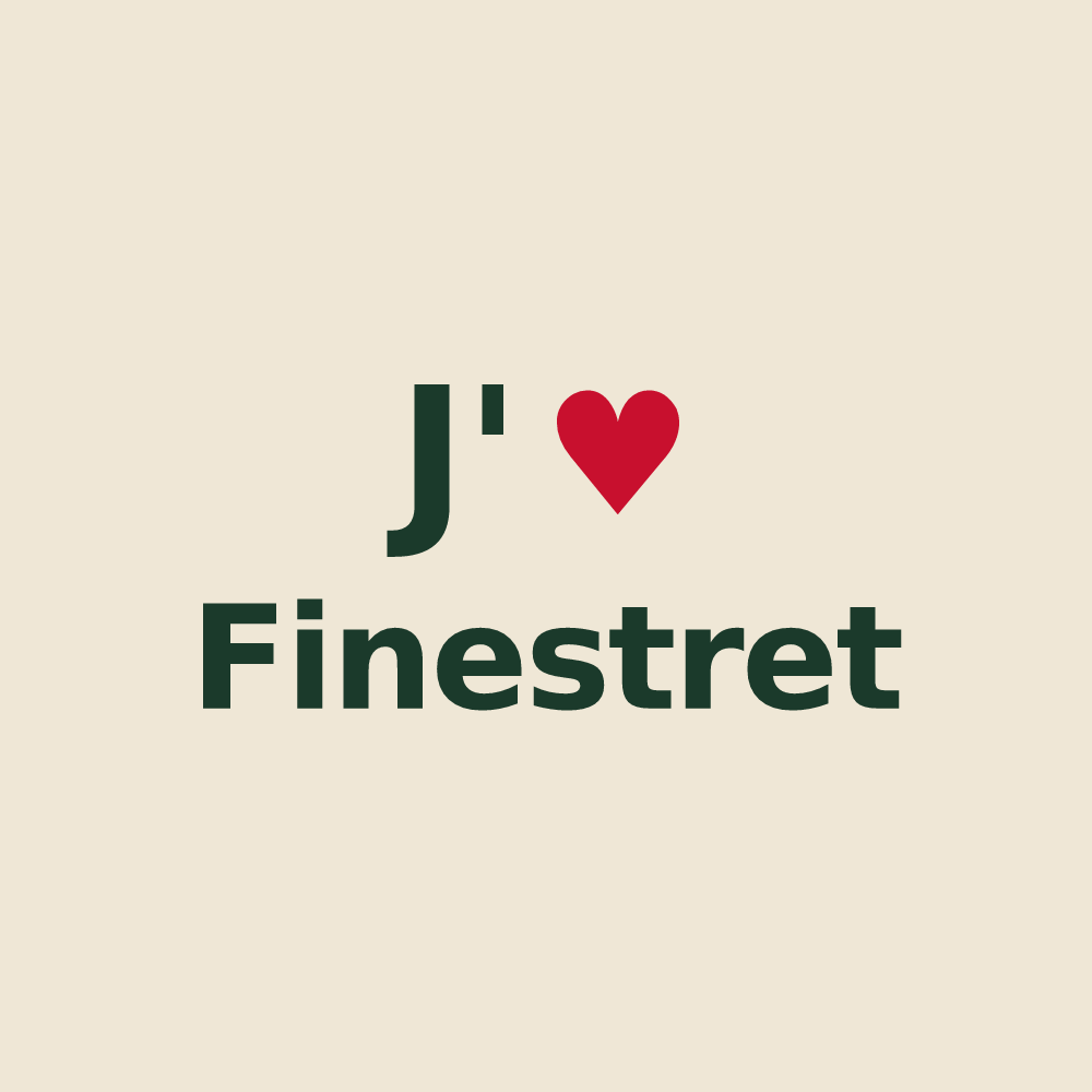 Tote bag personnalisé Finestret — design J'aime Finestret