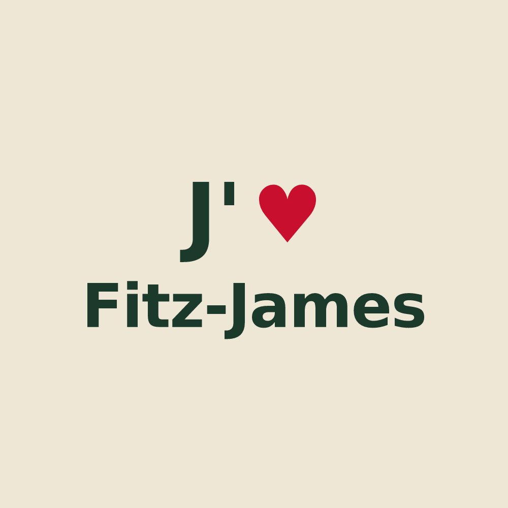 Tote bag personnalisé Fitz-James — design J'aime Fitz-James