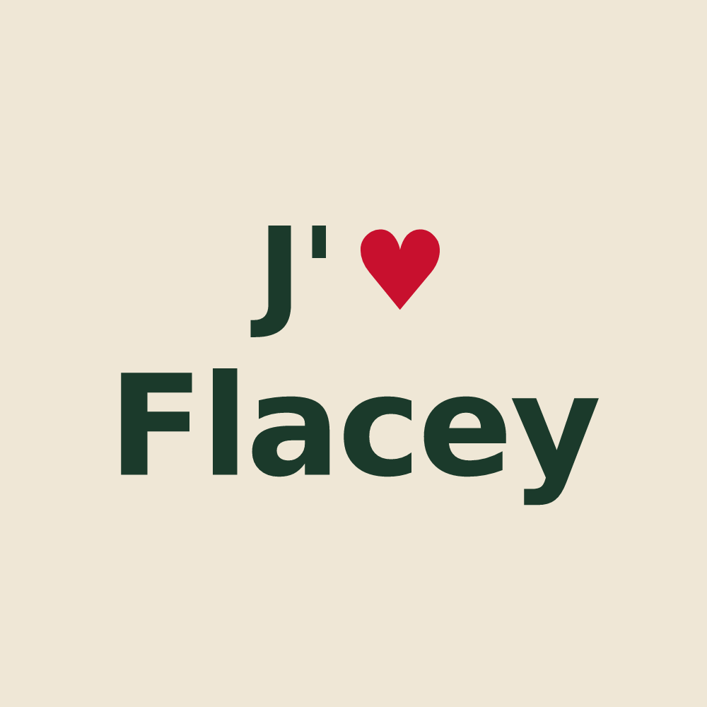 Tote bag personnalisé Flacey — design J'aime Flacey