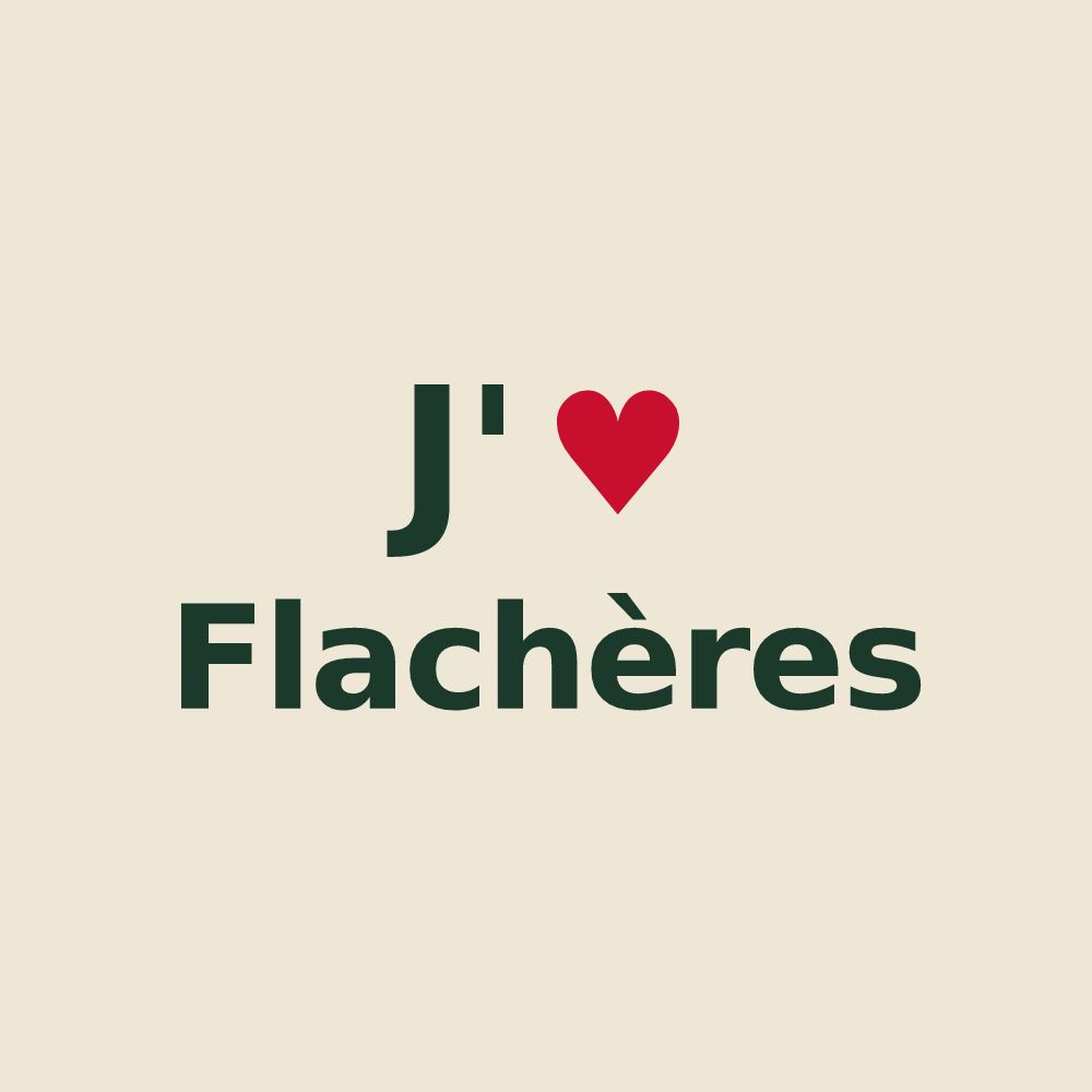 Tote bag personnalisé Flachères — design J'aime Flachères