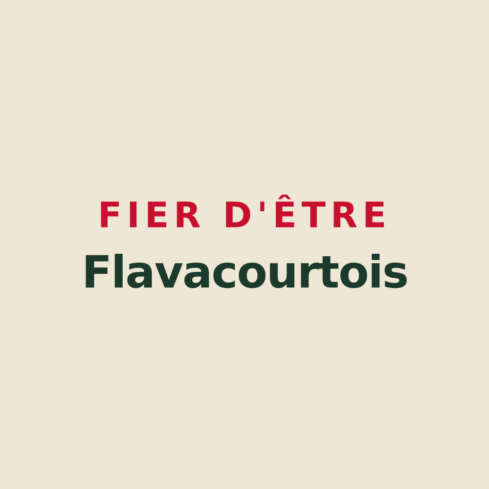 Tote bag « Fier d'être Flavacourtois » — design pour Flavacourt