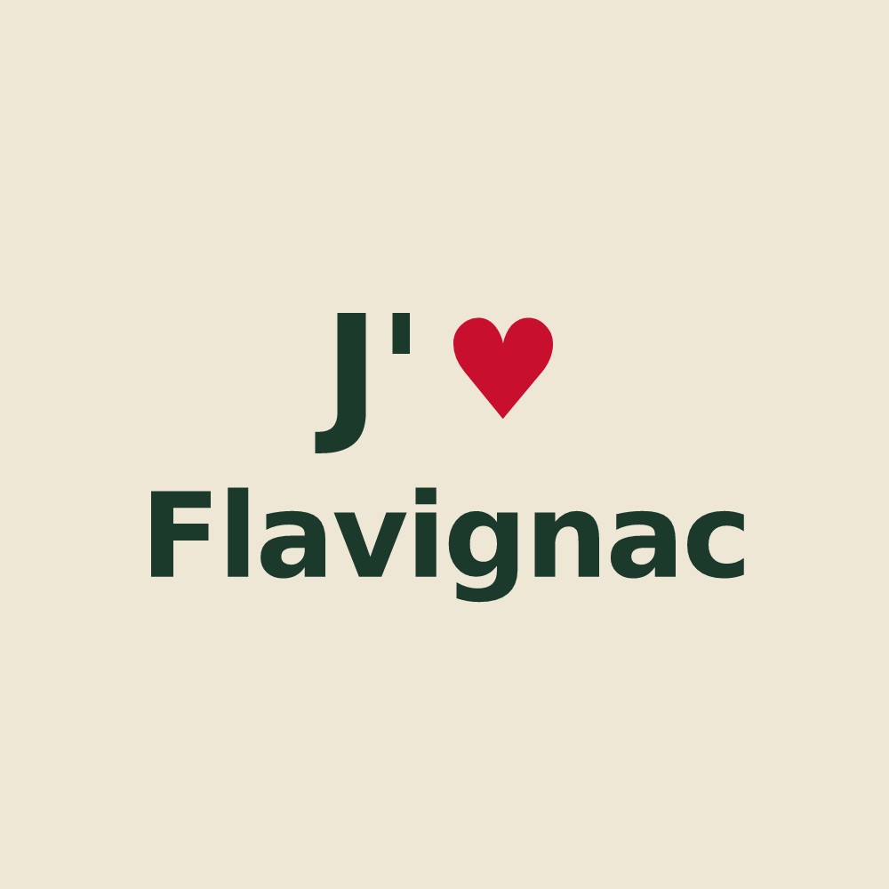 Tote bag personnalisé Flavignac — design J'aime Flavignac