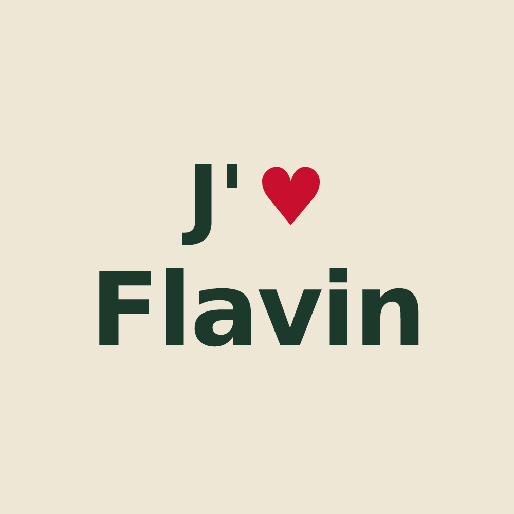 Tote bag personnalisé Flavin — design J'aime Flavin