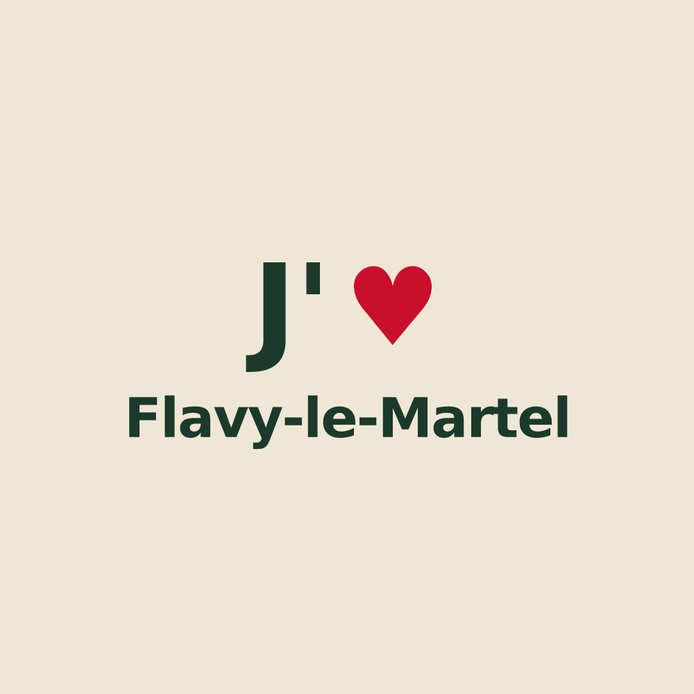 Tote bag personnalisé Flavy-le-Martel — design J'aime Flavy-le-Martel