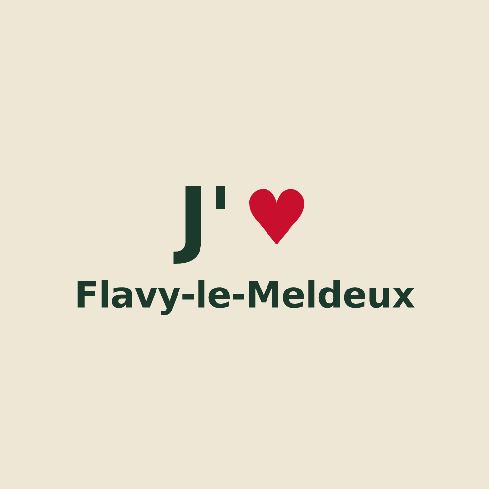 Tote bag personnalisé Flavy-le-Meldeux — design J'aime Flavy-le-Meldeux
