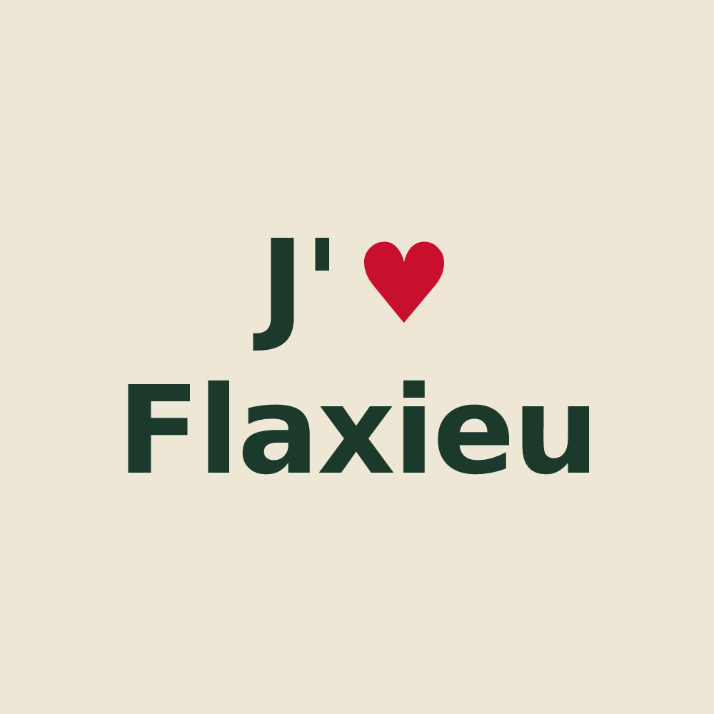 Tote bag personnalisé Flaxieu — design J'aime Flaxieu