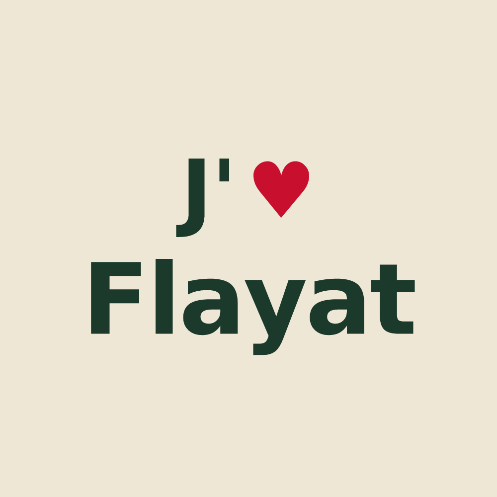 Tote bag personnalisé Flayat — design J'aime Flayat