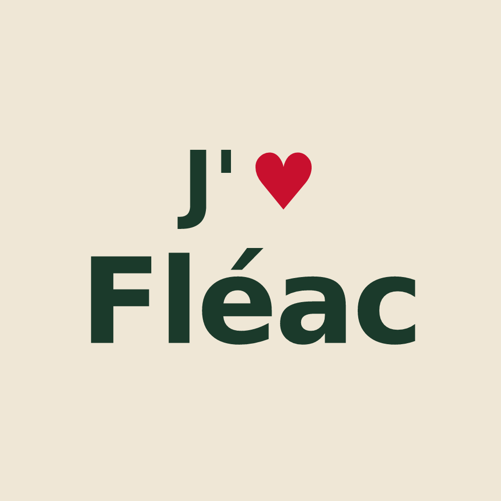 Tote bag personnalisé Fléac — design J'aime Fléac