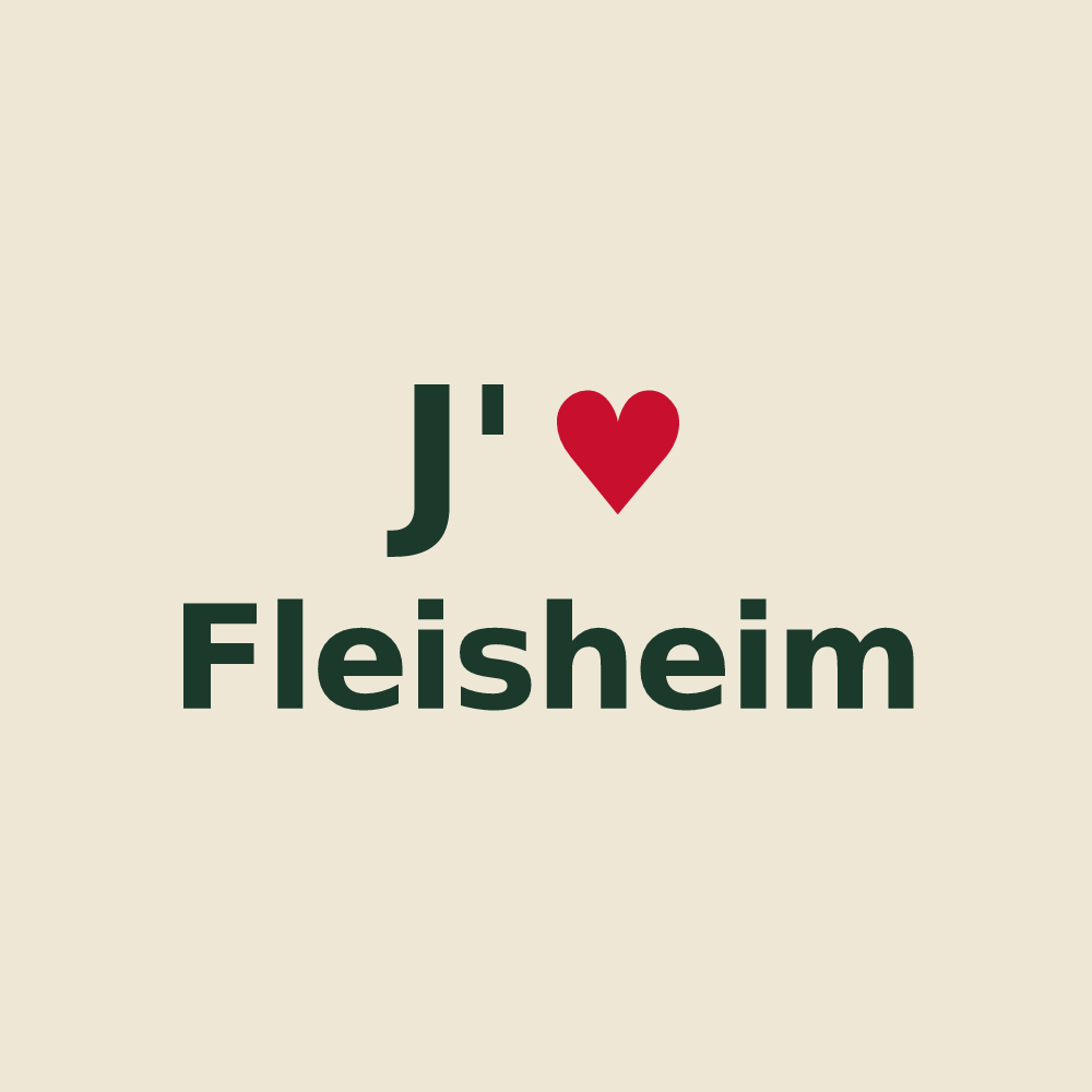 Tote bag personnalisé Fleisheim — design J'aime Fleisheim