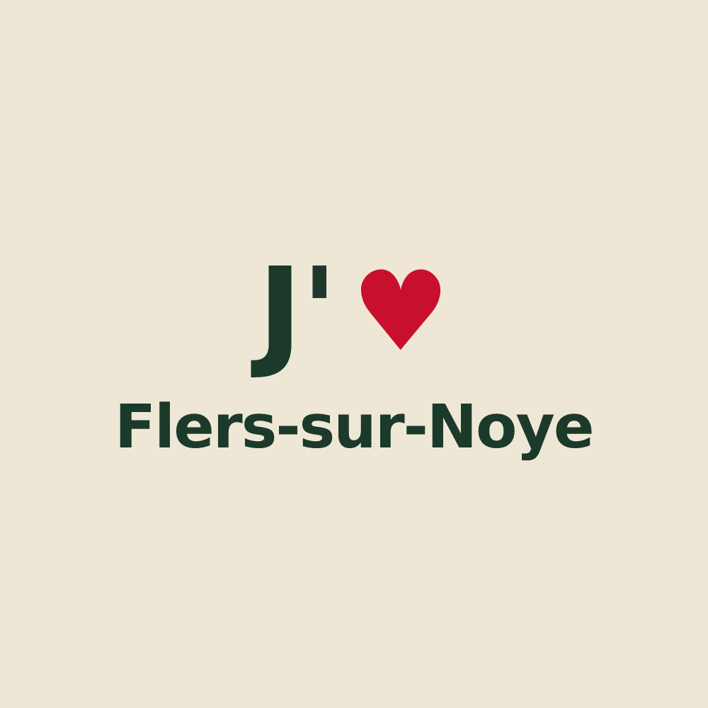 Tote bag personnalisé Flers-sur-Noye — design J'aime Flers-sur-Noye