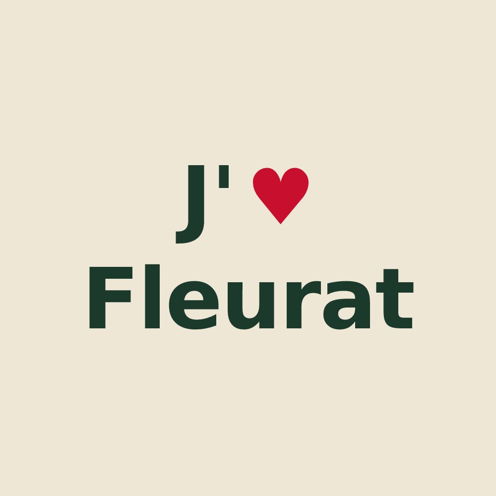 Tote bag personnalisé Fleurat — design J'aime Fleurat