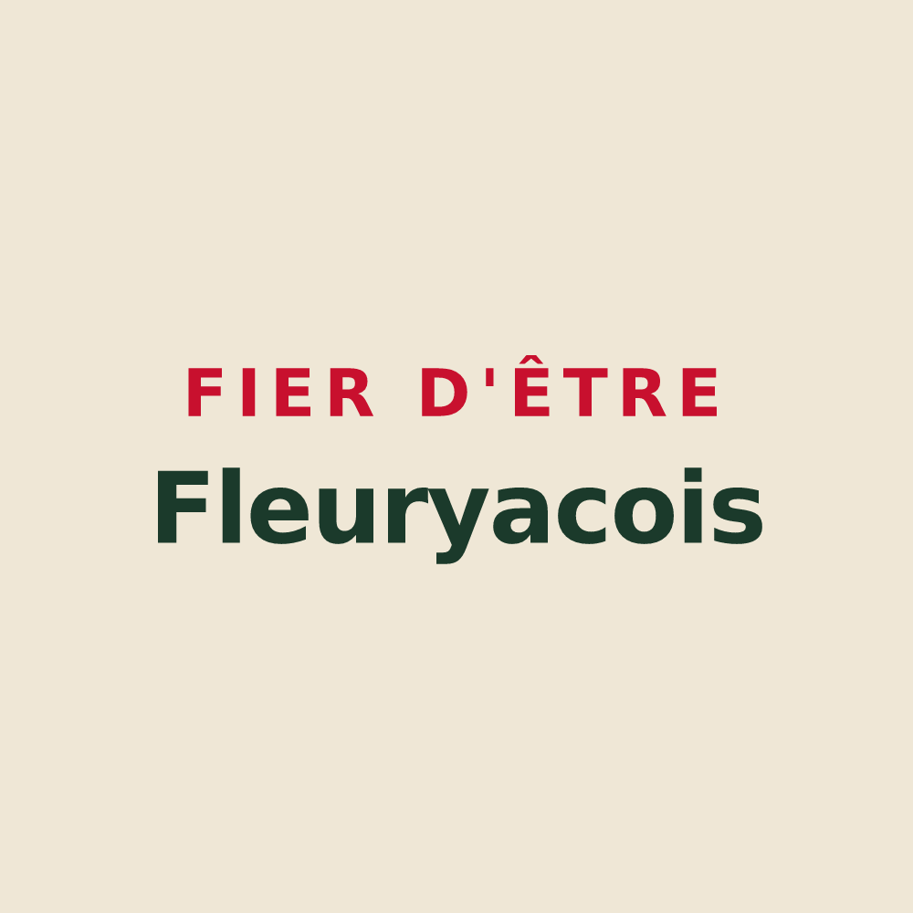 Tote bag « Fier d'être Fleuryacois » — design pour Fleury