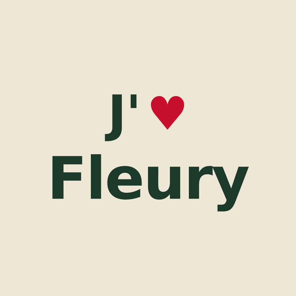 Tote bag personnalisé Fleury — design J'aime Fleury