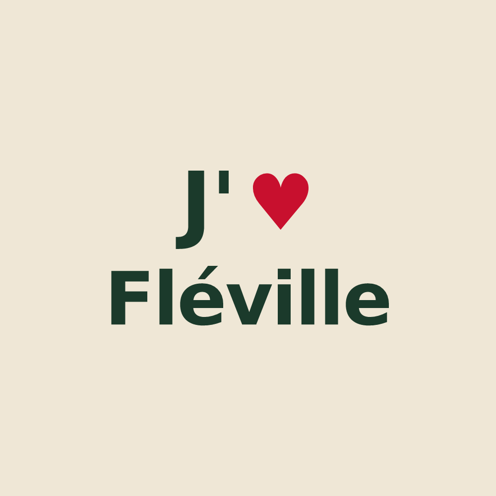 Tote bag personnalisé Fléville — design J'aime Fléville