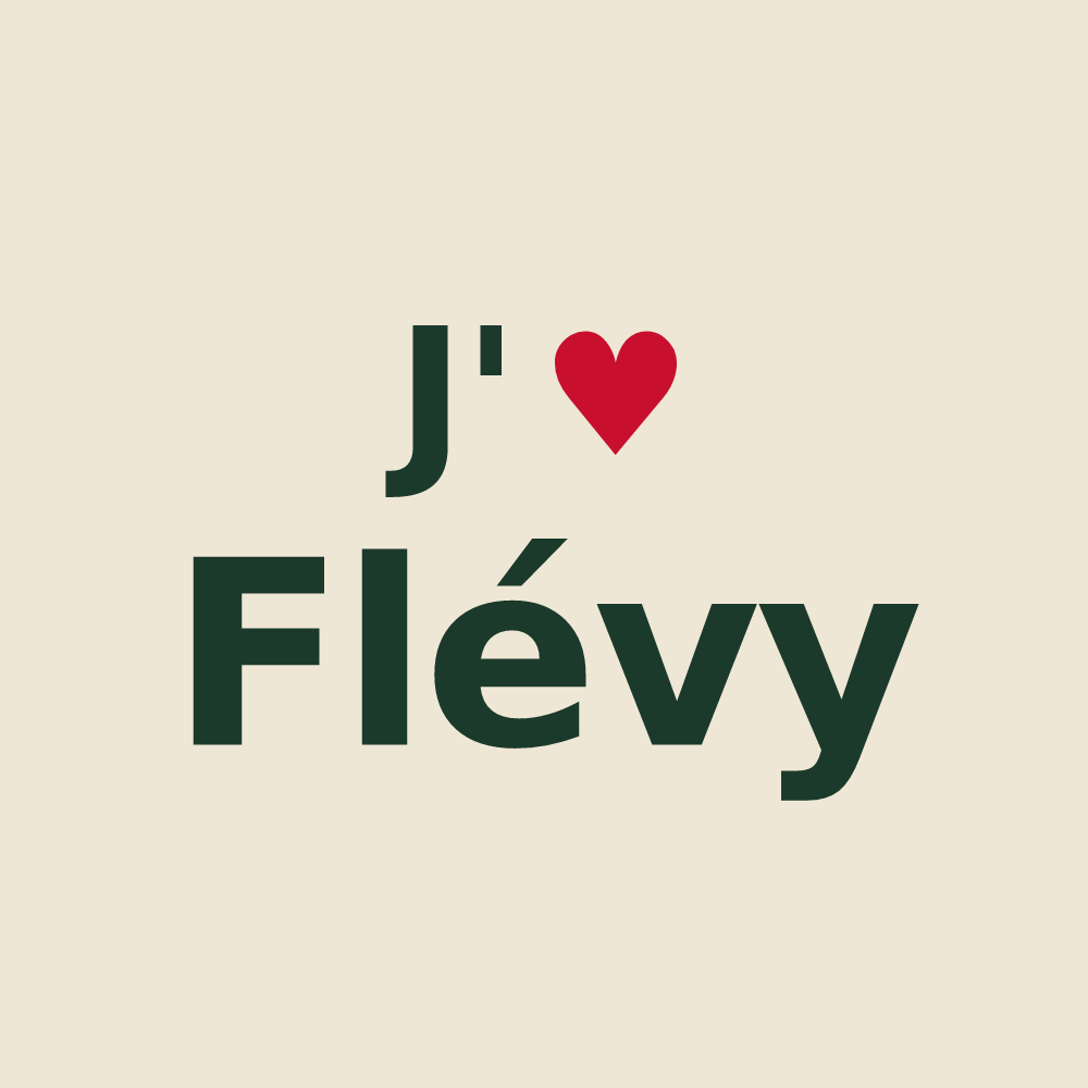 Tote bag personnalisé Flévy — design J'aime Flévy