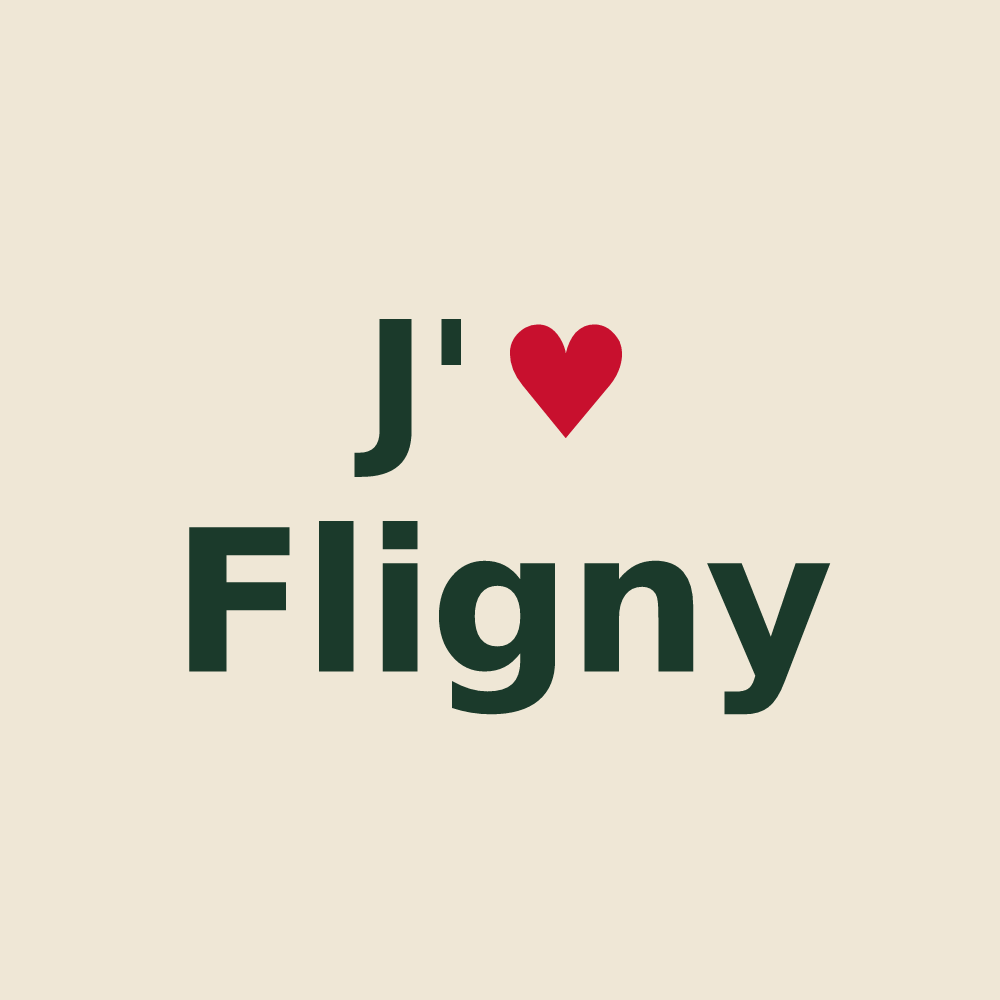 Tote bag personnalisé Fligny — design J'aime Fligny