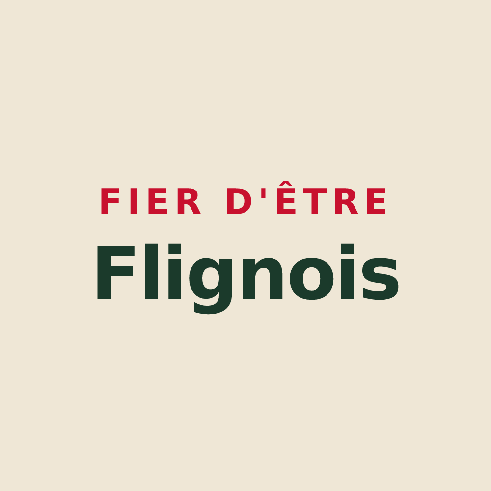 Tote bag « Fier d'être Flignois » — design pour Fligny