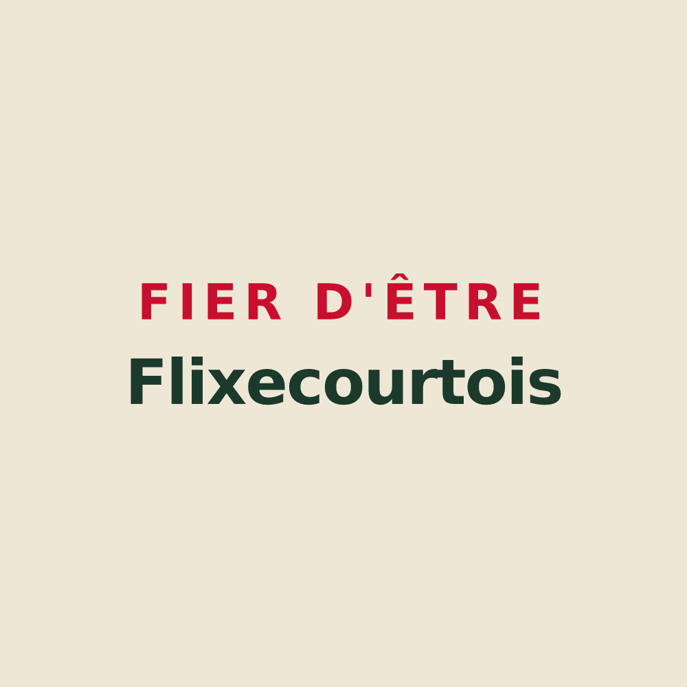 Tote bag « Fier d'être Flixecourtois » — design pour Flixecourt