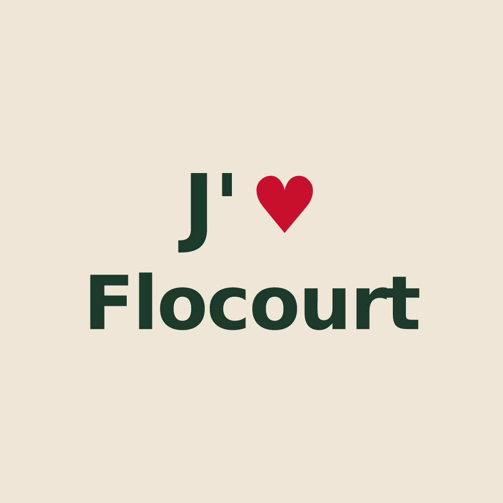 Tote bag personnalisé Flocourt — design J'aime Flocourt