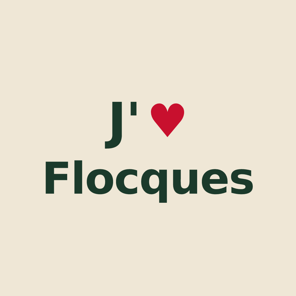 Tote bag personnalisé Flocques — design J'aime Flocques