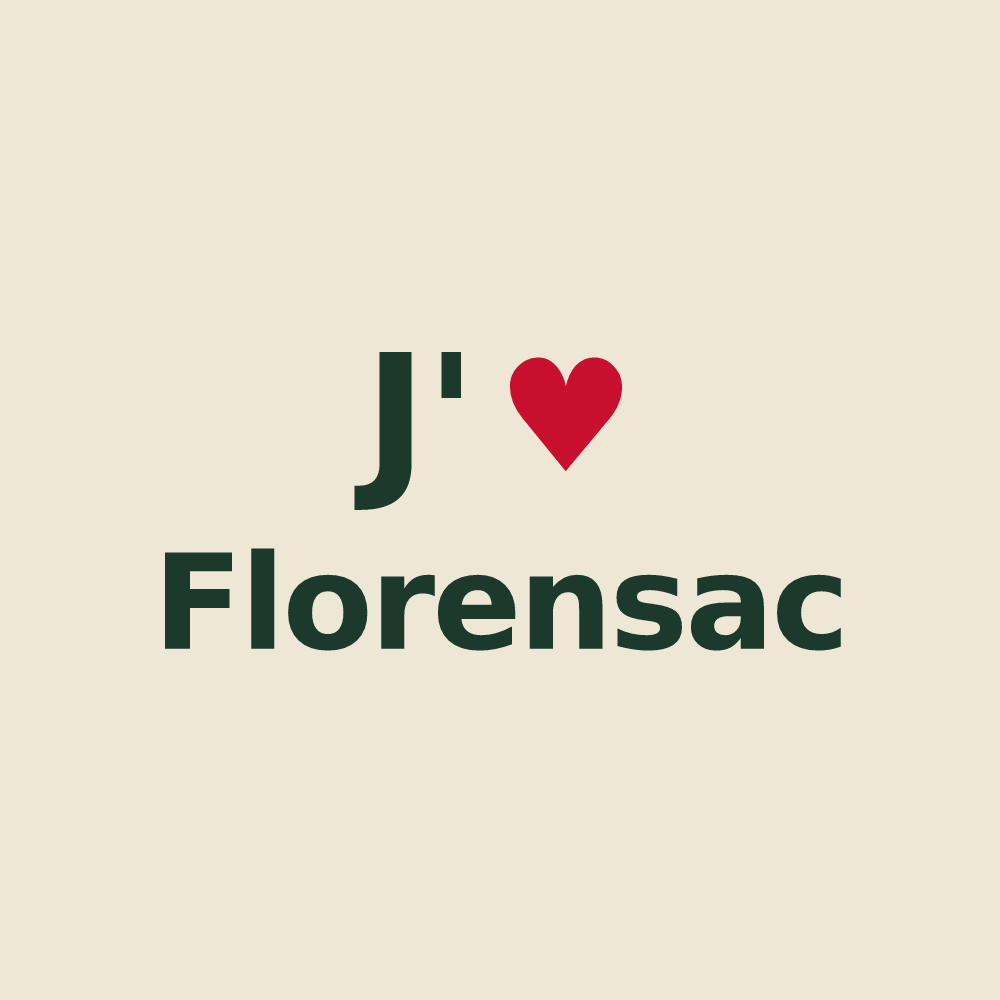 Tote bag personnalisé Florensac — design J'aime Florensac